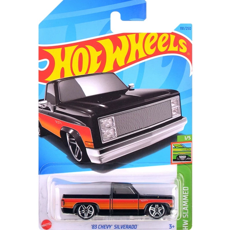 2023 Hot Wheels No. 191 83 Chevrolet Silverado American Muscle Car Model