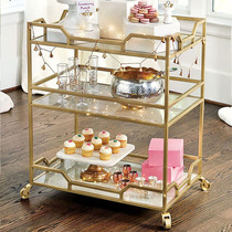 Iron commercial three-layer dining car gourmet multi-purpose trolley home restaurant hotel jewelry mobile delivery dining car