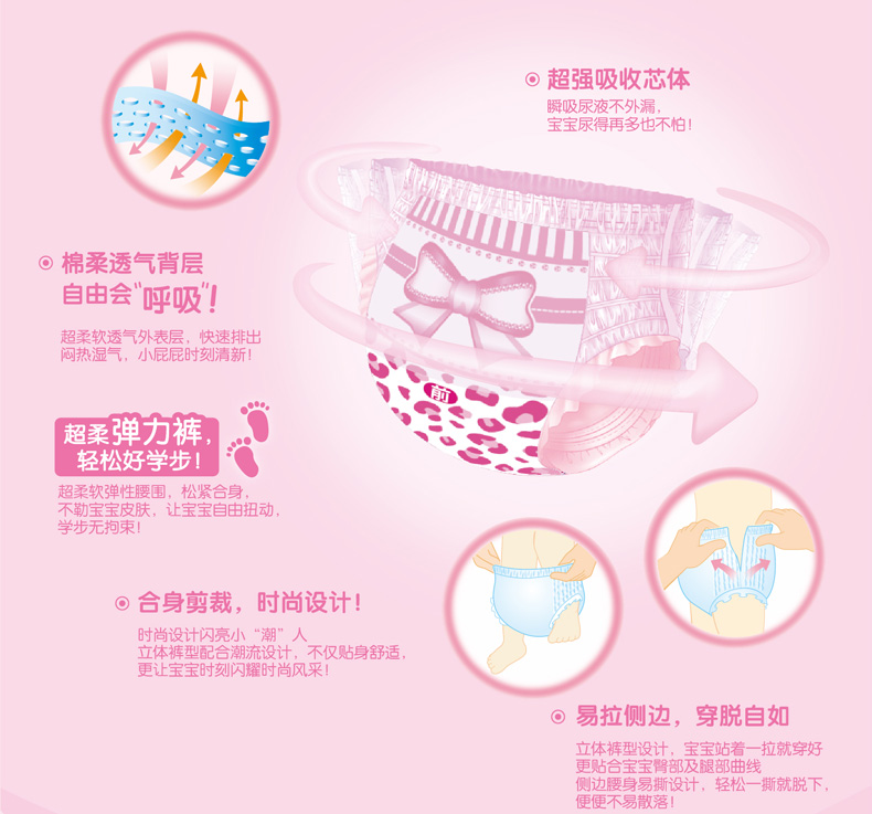 Một chiếc quần thun xoắn Erle tã tã Anle tã nữ M L XL XXL mua tã bỉm cho con