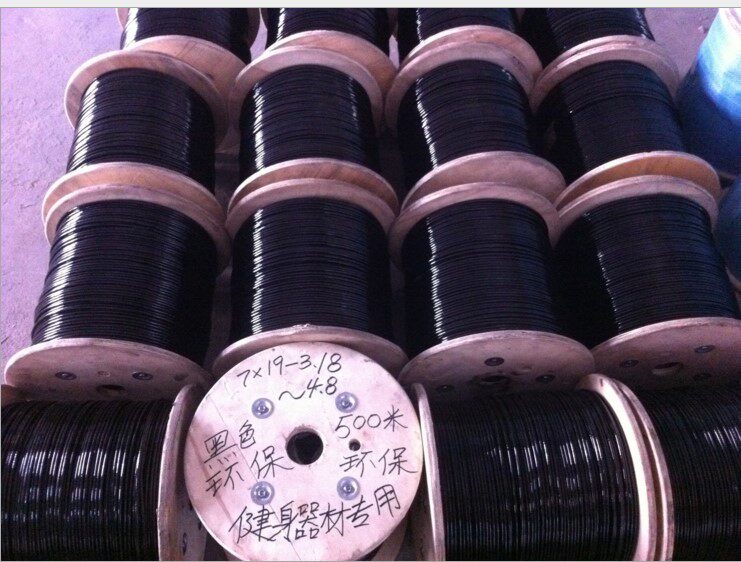 Fitness equipment special steel wire rope High strength steel wire rope Big bird 5mm 6MM plastic coated PU