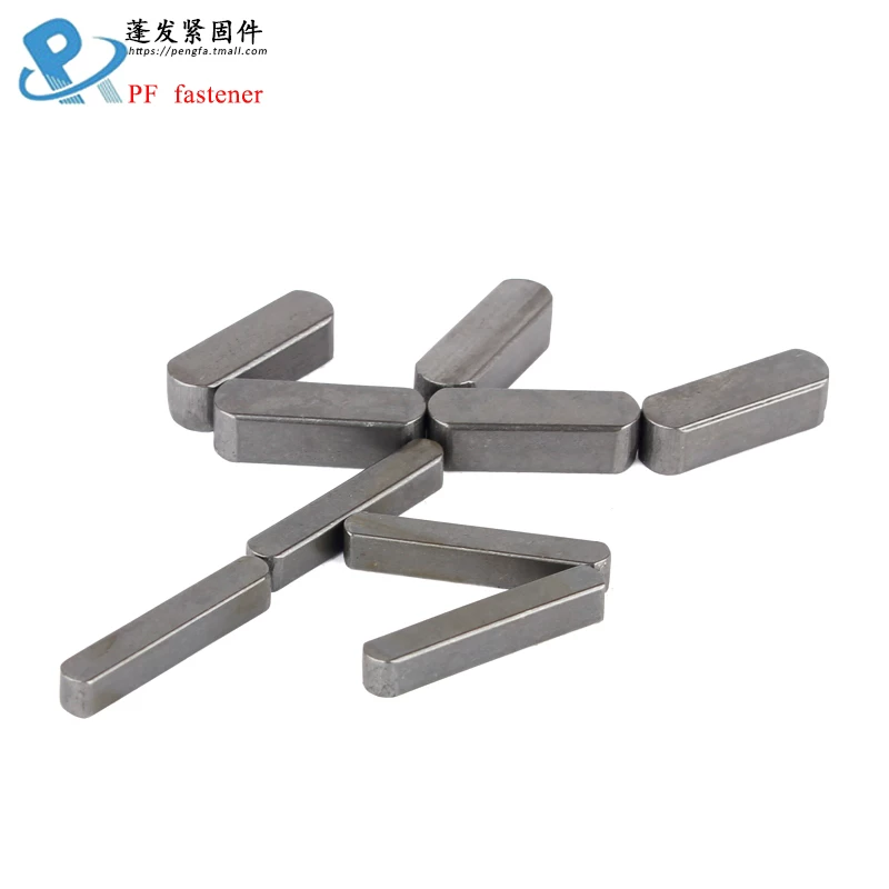 蓬发 Iron A3 steel type flat key pin GB1096 iron round head pin latch key bar keyway pin positioning square key bar shaft