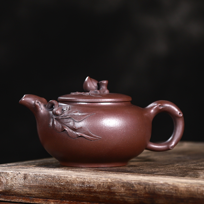 Taiwan return purple sand old pot Taiwan return teapot Wang Yinxian Cultural Revolution First Factory all handmade old purple mud Peach pot