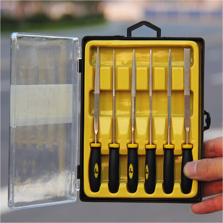 Diamond Filing Knife Woodworking Triangle Round Flat Frustration Knife Polishing Tool Suit Steel Filing Small File Knife Shaping File