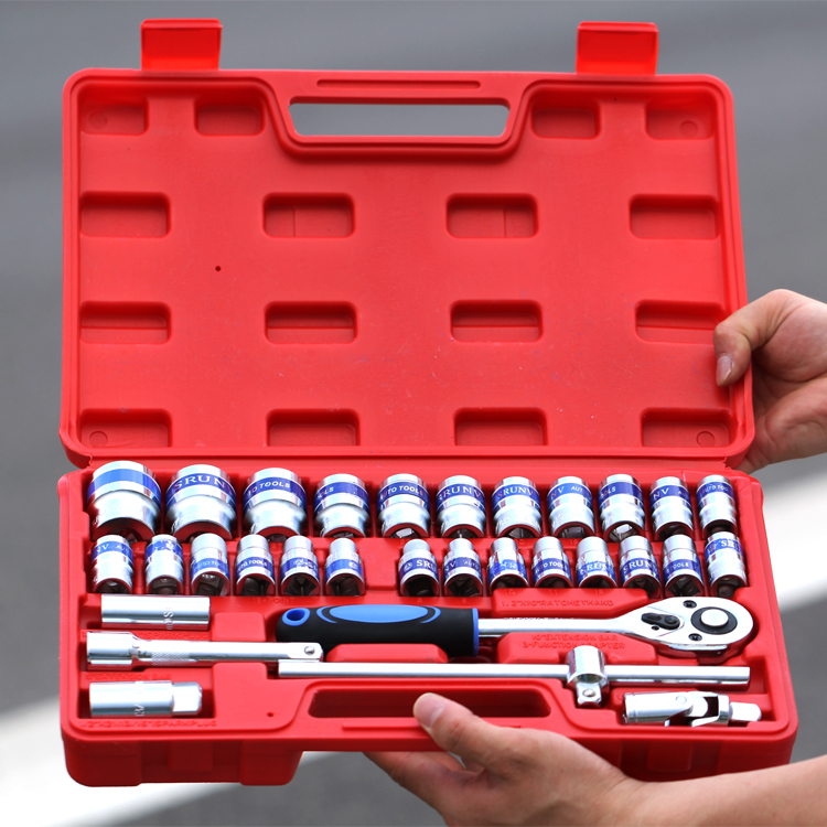 Sleeve wrench package multi-function maintenance tool fast Ratch motorcycle maintenance combined hardware toolbox