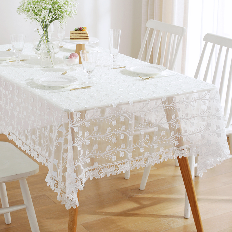 (clear cabin) meritocratic 9955 UEFA style field lace tablecloth rectangular table cloth tea table TV cabinet dust-proof cover