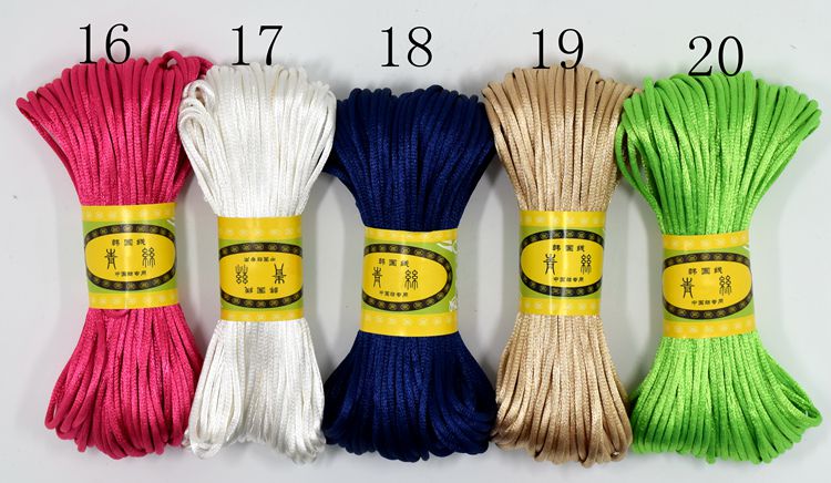 Dây đan của Trung Quốc dây bện số 5 dây đỏ Trung Quốc nút dây đan vòng tay cầu lông DIY dây đầy màu sắc 7 - Vòng đeo tay Clasp vòng tay bạc nam