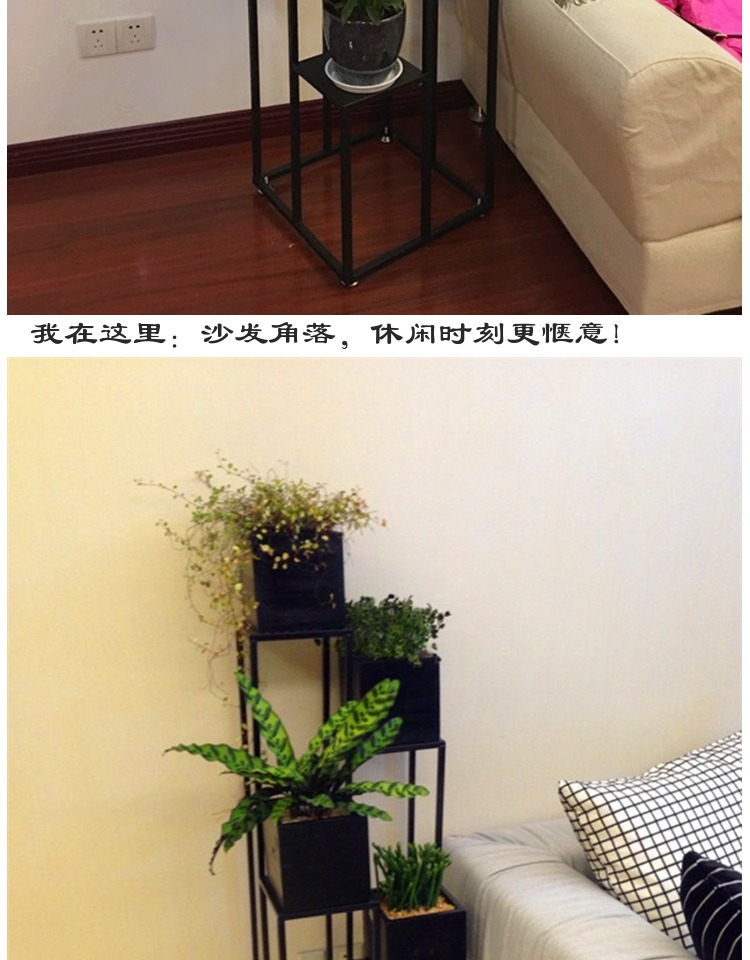 Hiện đại và đơn giản, hoa sắt đứng nhiều lớp gỗ hoa chậu rắn kệ phòng khách ban công trong nhà sàn treo hoa lan - Kệ kệ giá sách