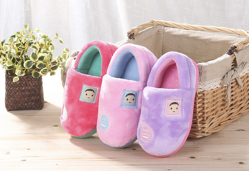 Pantoufles enfants en suède pour hiver - semelle tendon - Ref 1024276 Image 21