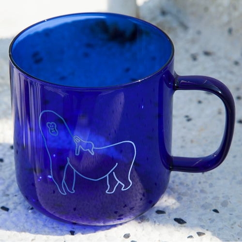 Yizi с короткой ручкой Vuua, граффити, высокой борилилизацией с высокой температурой печати с высокой температурой с высокой температурой для печати стеклянная чашка молочная чашка молочная чашка