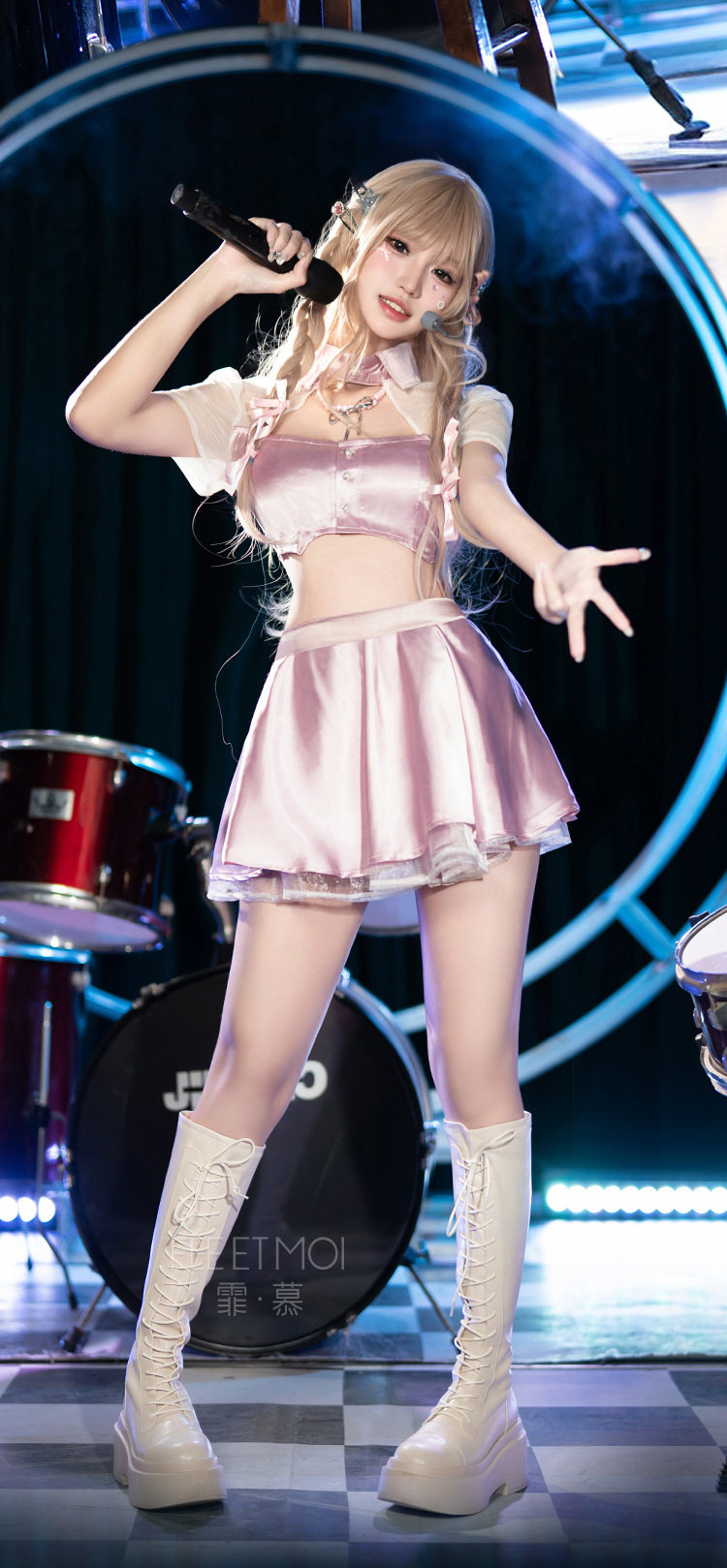 KPOP女团演出露脐透视套装制服 情趣内衣性感纯欲火辣妹