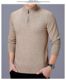 Ordos half turtleneck 100 pure cashmere sweater men's thick sweater winter old-mid-aged and older zipper woolen sweater