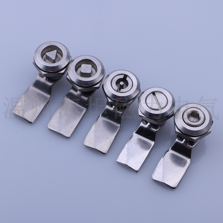 Seatan MS705 Triangle Stainless Steel Industry High And Low Pressure Cabinet Door Lock Four-corner Lined Lock Core Toolbox Lock