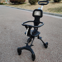 Rice blueprint slippery baby walking baby comfortable light foldable baby four-wheel trolley two-way children car