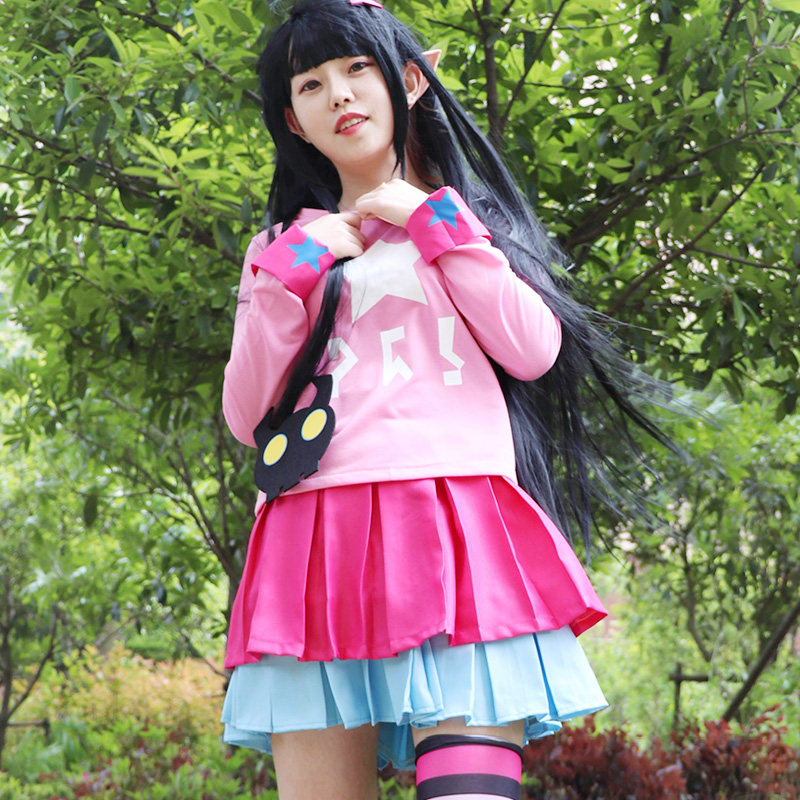 Kylie Cos Clothing Bad Teenage Girl Anely Golden Ann And Wind Wig Foggy Cartoon Women Dress Cos Suit