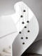 Casual Post-Modern Duplex Building Art Creative House Rotating Stairwell Long Chandelier Loft Round Staircase Chandelier