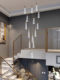 Duplex Staircase Light Nordic Hollow Rotating Staircase High-End Simple Light Luxury Villa Loft Apartment Staircase Chandelier