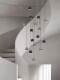 Casual Post-Modern Duplex Building Art Creative House Rotating Stairwell Long Chandelier Loft Round Staircase Chandelier
