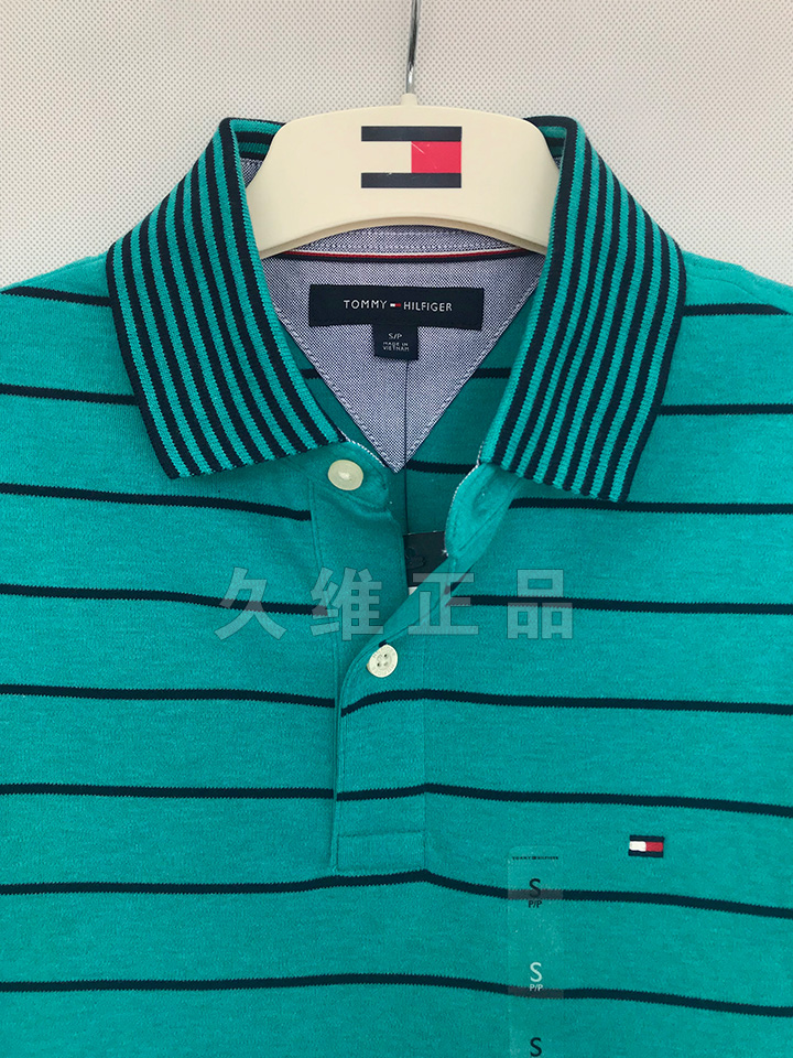 Jiuwei xác thực toàn cầu mua Tommy Hilfiger nam mùa hè ngắn tay thoải mái đồng bằng bông áo sơ mi POLO áo sơ mi