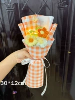 X апельсиновая клетчатая пучка + подарочная сумка свет