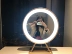 Bắc Âu vàng led đèn bàn tròn gương trang điểm rung động gió lưới gương đỏ với gương trang điểm tròn ánh sáng - Gương kính thủy ốp tường Gương