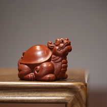 Zisha Zhu Mud to play with longevity general turtle Dragon tea pet small sculpture can raise tea art tea props pendulum accessories
