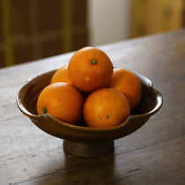 Rough pottery imitation firewood-burning snack plate storage dry melon fruit tea ceremony snack plate to dry brewing table tea tableware tea ceremony