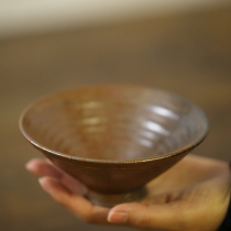 Imitation firewood kiln to coarse pottery snacks bucket hats tea dishes tea ceremony snacks dried fruit storage plate Kung Fu tea tableware accessories