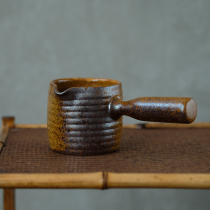 The rough pottery kiln has changed to imitate the wood-burning Japanese-style public cup tea maker with side-to-side anti-scalding average cup tea set