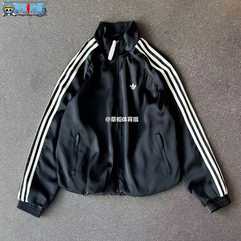 Adidas Trefoil 26Th Autumn Women's Satin Pleated Casual Sports Jacket Lf2315