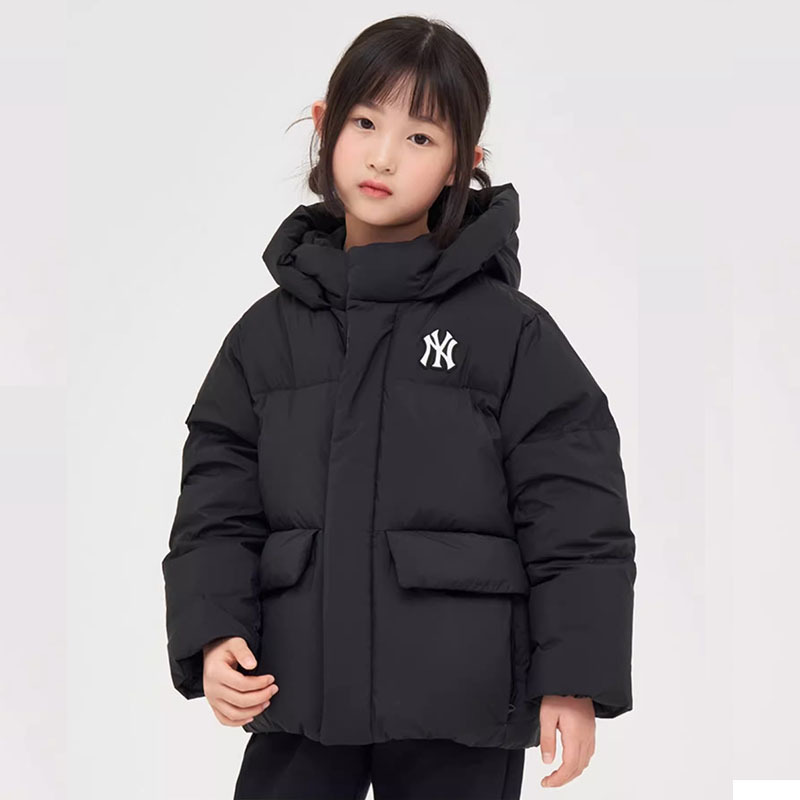 Mlb Kidsren's down Jacket for Boys and Girls Ny Embroidered Hooded Warm Sports Cotton down Jacket 7Adjb0146