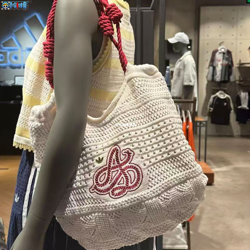 Adidas Trefoil 26 Summer Holiday Style Knitted Tote Bag Crossbody Bag Shoulder Bag Kx0538 Adidas Trefoil 26 Summer Holiday Style Knitted Tote Bag Crossbody Bag Shoulder Bag Kx0538
