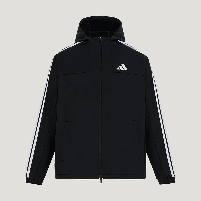 Adidas 26Th Autumn/Winter Classic Hooded Fleece-Lined Water-Repellent Windproof Casual Jacket for Men and Women Kx9149 Adidas 26Th Autumn/Winter Classic Hooded Fleece-Lined Water-Repellent Windproof Casual Jacket for Men and Women Kx9149