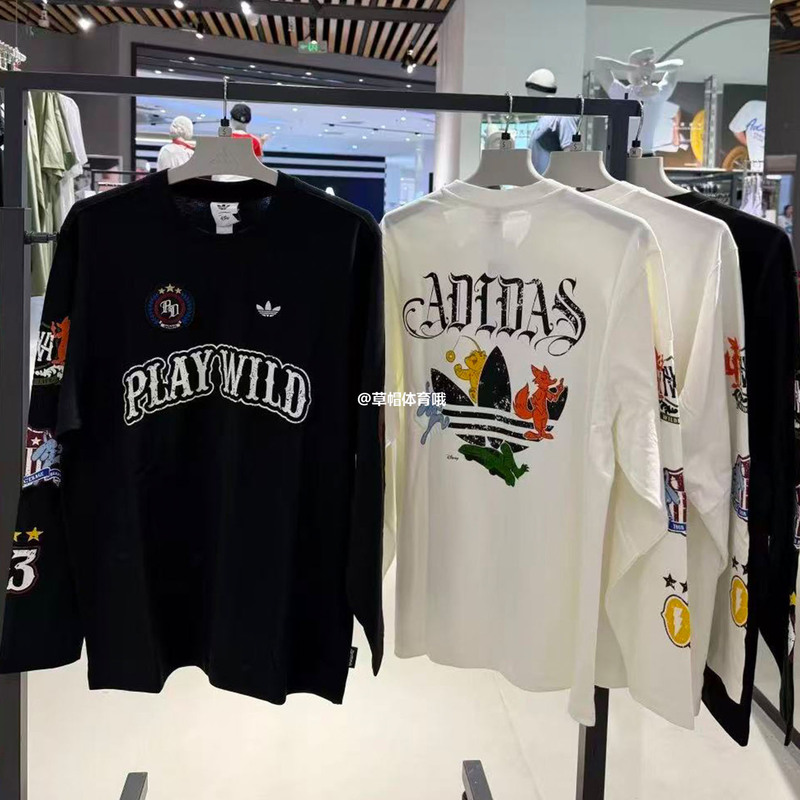 Adidas Trefoil 2026 Autumn Edition Zootopia Collaboration Pure Cotton Printed Long Sleeve T-Shirt Kx4894