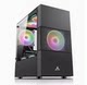 Blackstone Tower Light Chaser Sea View Room Side Transparent Split Structure Bottom Power Supply Game Computer Desktop Empty Case