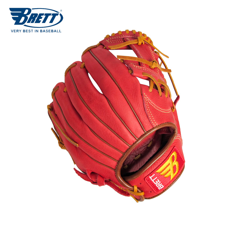BRETT Breitt full cow leather i.e. fighting baton softball glove children adult red blue gloves