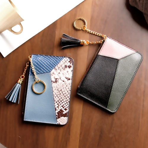 Tide, модные монеты, кошелек, ультратонкая короткая сумка через плечо, маленький изысканный бумажник, из натуральной кожи, простой и элегантный дизайн