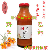  2020 New wild sea buckthorn fruit and vegetable crown pulp juice puree blending drink zero addition same day raw pressing 340ml
