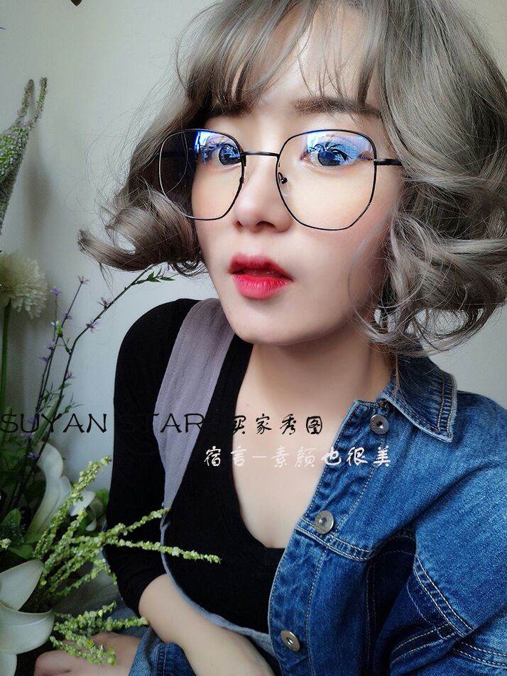 Thời trang Hàn Quốc Zhou Yang Khánh với gọng kính phẳng vuông bằng kim loại retro bức xạ màu xanh có thể được trang bị cận thị - Kính khung kính mắt điện biên phủ