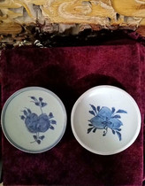 T599 tea mat old object Ming Dynasty blue and white pomegranate old porcelain saucer coaster bowl bottom specimen antique 120 pieces