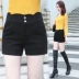 Quần short len ​​nữ mùa thu đông 2018 mẫu mới eo cao hoang dã thu đông và chân rộng bên ngoài mặc quần boot mùa đông