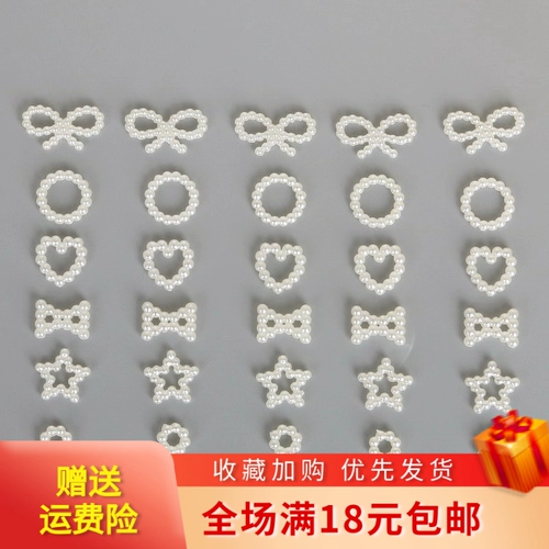 Заколка для волос из жемчуга с бантиком в форме сердца ручной работы, аксессуар для волос