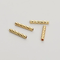 Прямая трубка 14k золотой мешок 1,5x10 мм 10 штук