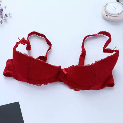 Half-Cup sexy gathering sub-milk small flat chest Dew sex bra bra bra bra bra bra underwear passion set