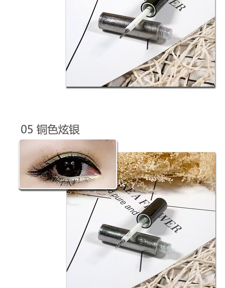 Diamond Shining Stars Bút kẻ mắt Pearlescent Wet Eyeshadow Silver White Nổi bật Eyes Brightening Liquid Waterproof Silkworm Pen - Bút kẻ mắt maybelline kẻ mắt