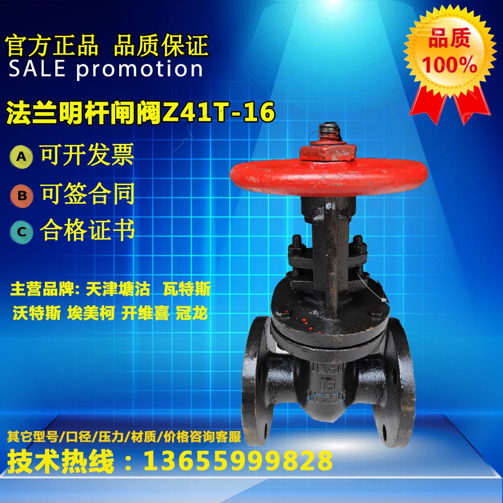 Z41T-16 Flanged stem gate valve Fire tap water HT200 Civil air defense copper core gate valve Tanggu valve