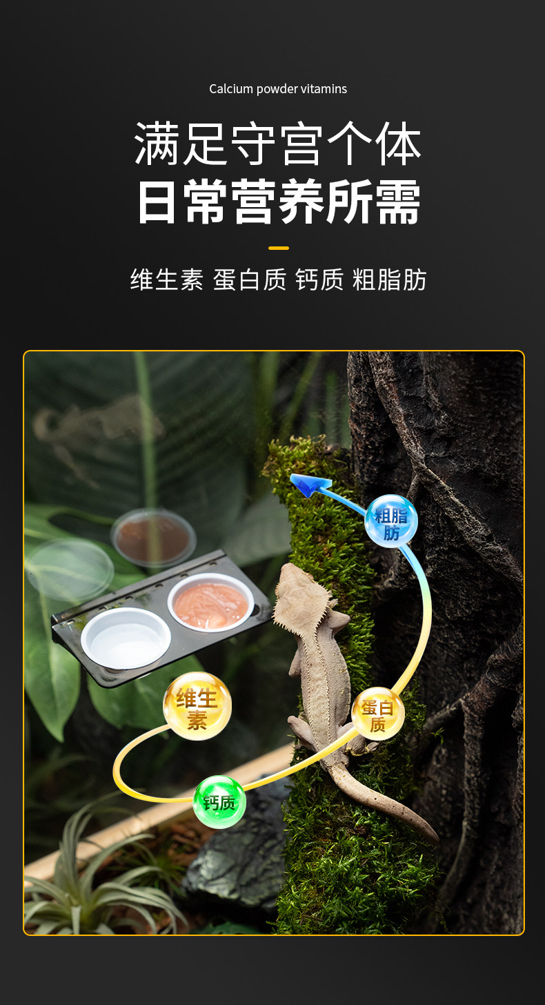 Насекомое питания рептилий/мин superrep爬宠果泥睫角魔物盖勾亚r属巨人守宫昆虫水果高钙爬虫粮