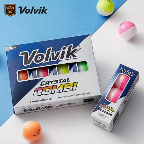 Новый продукт Volvik Golf Color Ball Crystal Combi Двух -трехсел.