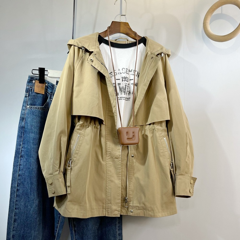 Collection waist Lianhood 2023 Spring and autumn new design sensation Little crowdsourced 100 Hitchhiking slim and small sub-jacket 