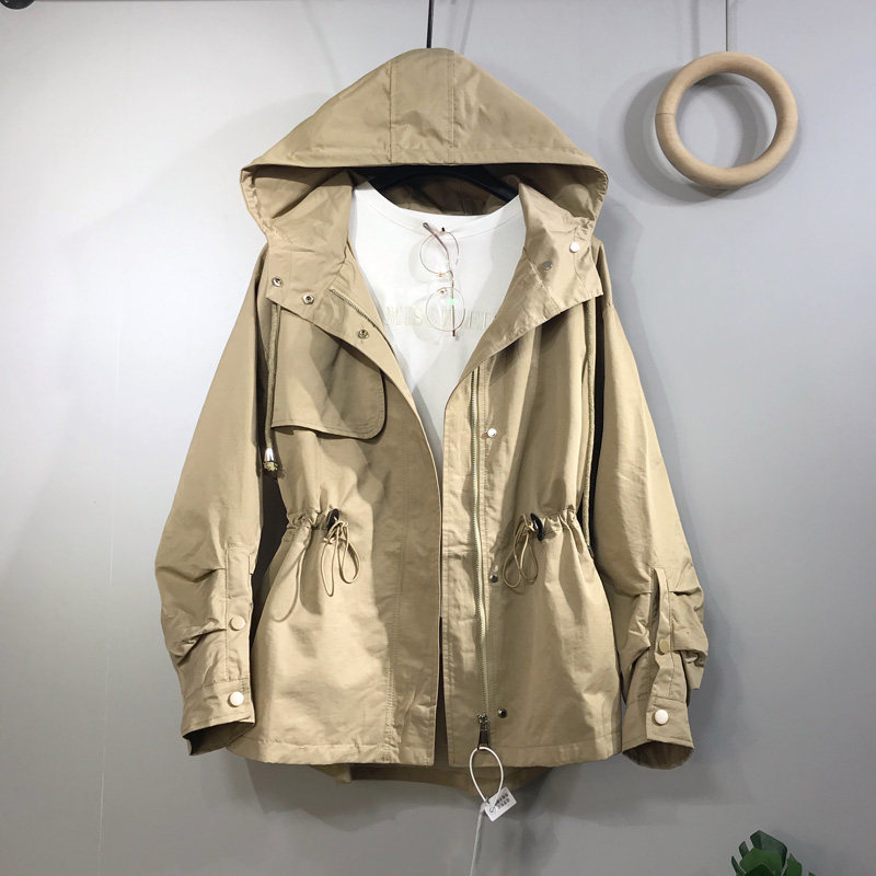 Even Cap Windsuit Woman 2022 Chunqiu Ji New Korean version Fashion design Fashion Design Sense Loose short and popular cashew jacket tide