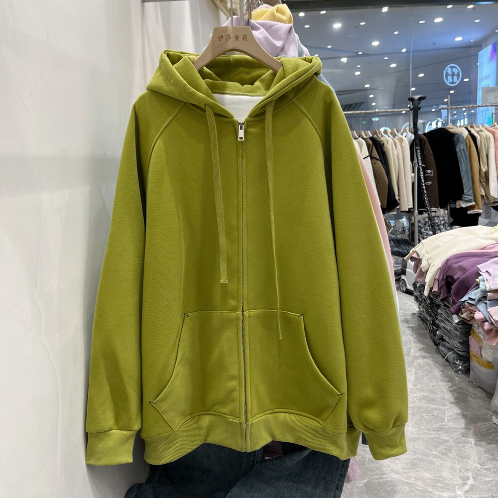 Hat embroidery jacket female spring American retro loose oversize zipper fashion gas alphabet coat